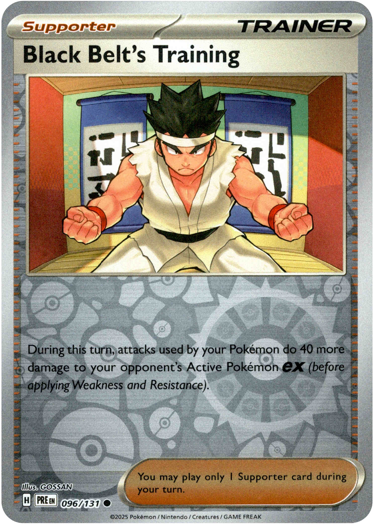 Black Belt's Training - 096/131 - Prismatic Evolutions - Reverse Holo - Card Cavern