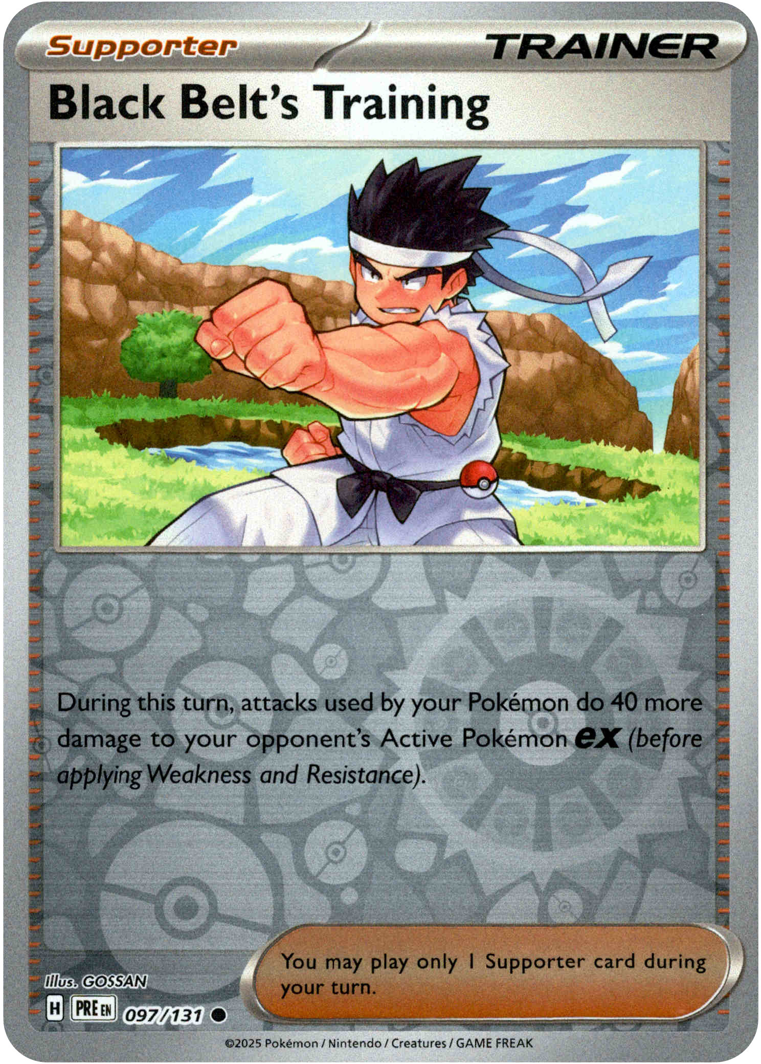 Black Belt's Training - 097/131 - Prismatic Evolutions - Reverse Holo - Card Cavern