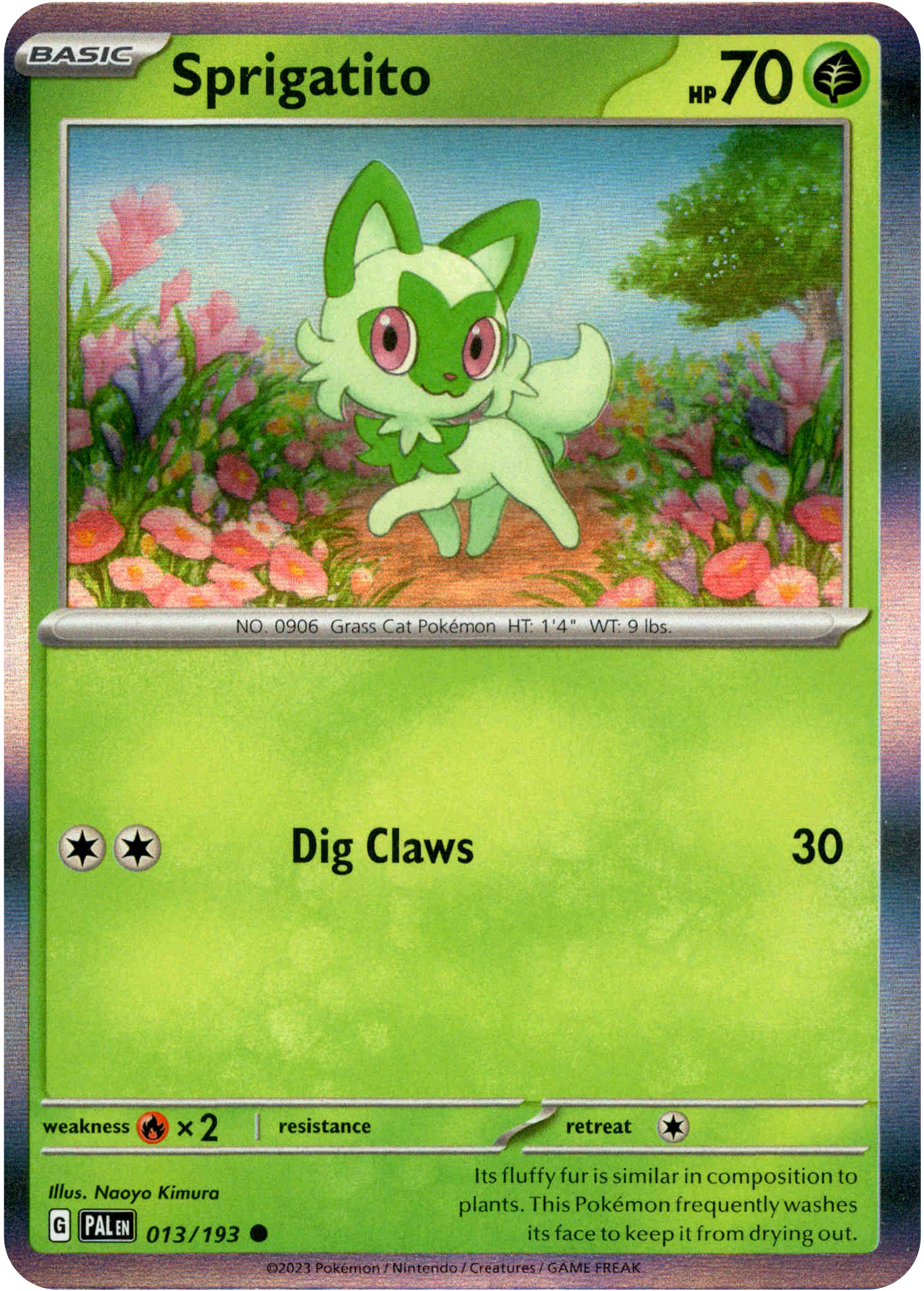 Sprigatito - 013/193 - Paldea Evolved - Holo - Card Cavern