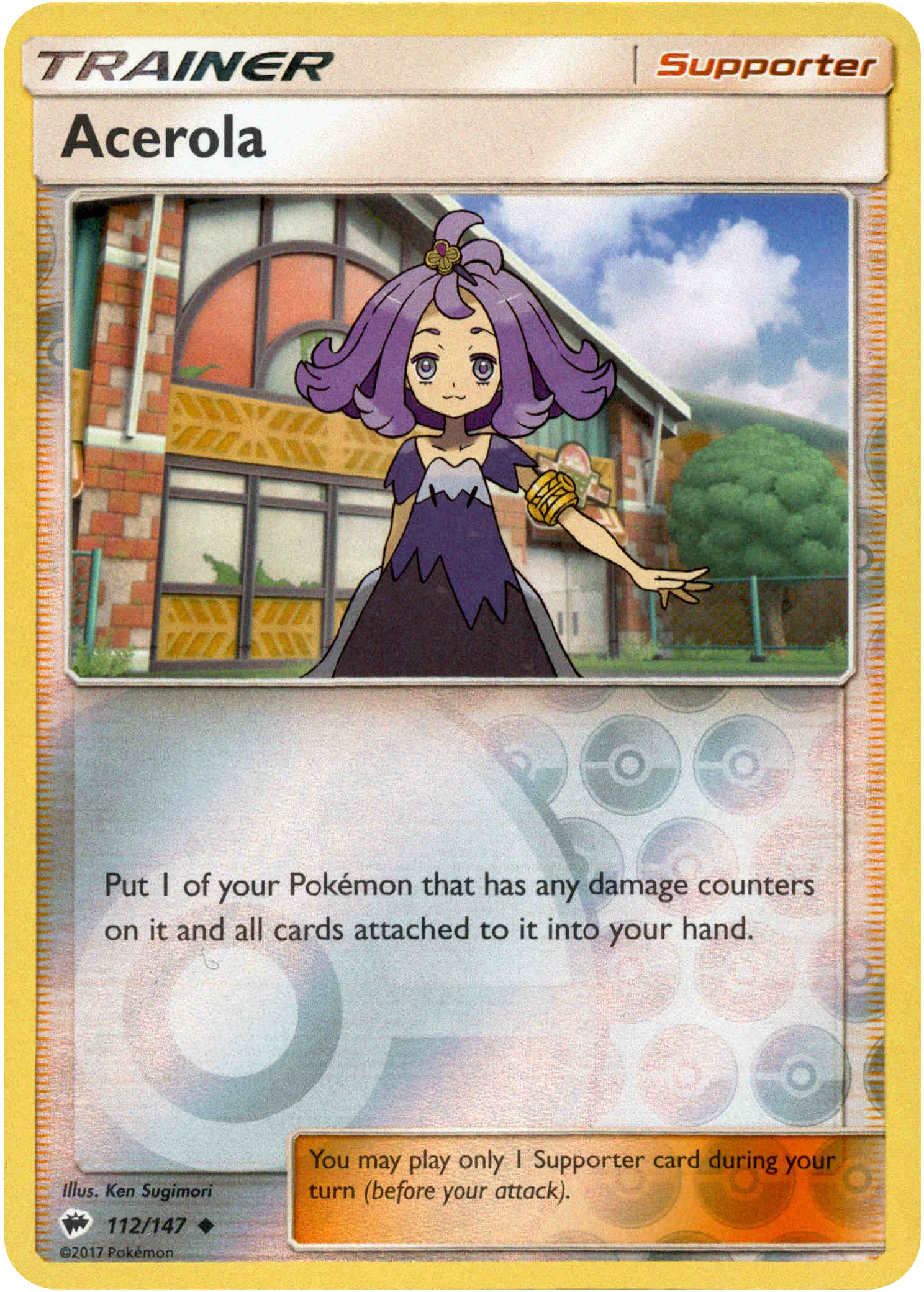 Acerola - 112/147 - Burning Shadows - Reverse Holo - Card Cavern