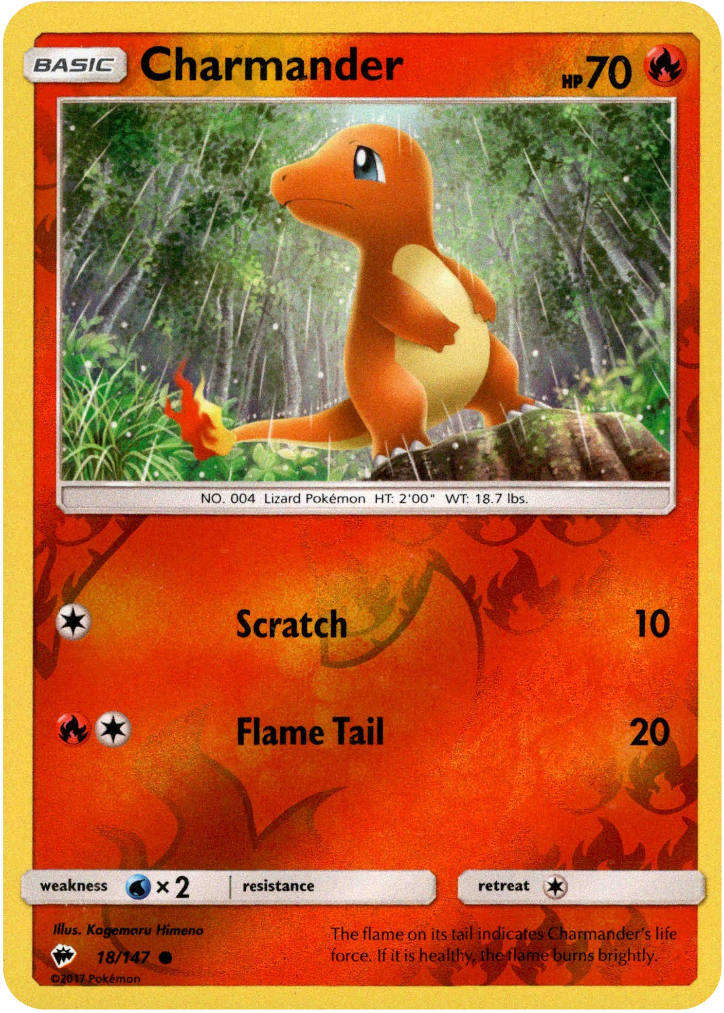 Charmander - 18/147 - Burning Shadows - Reverse Holo - Card Cavern