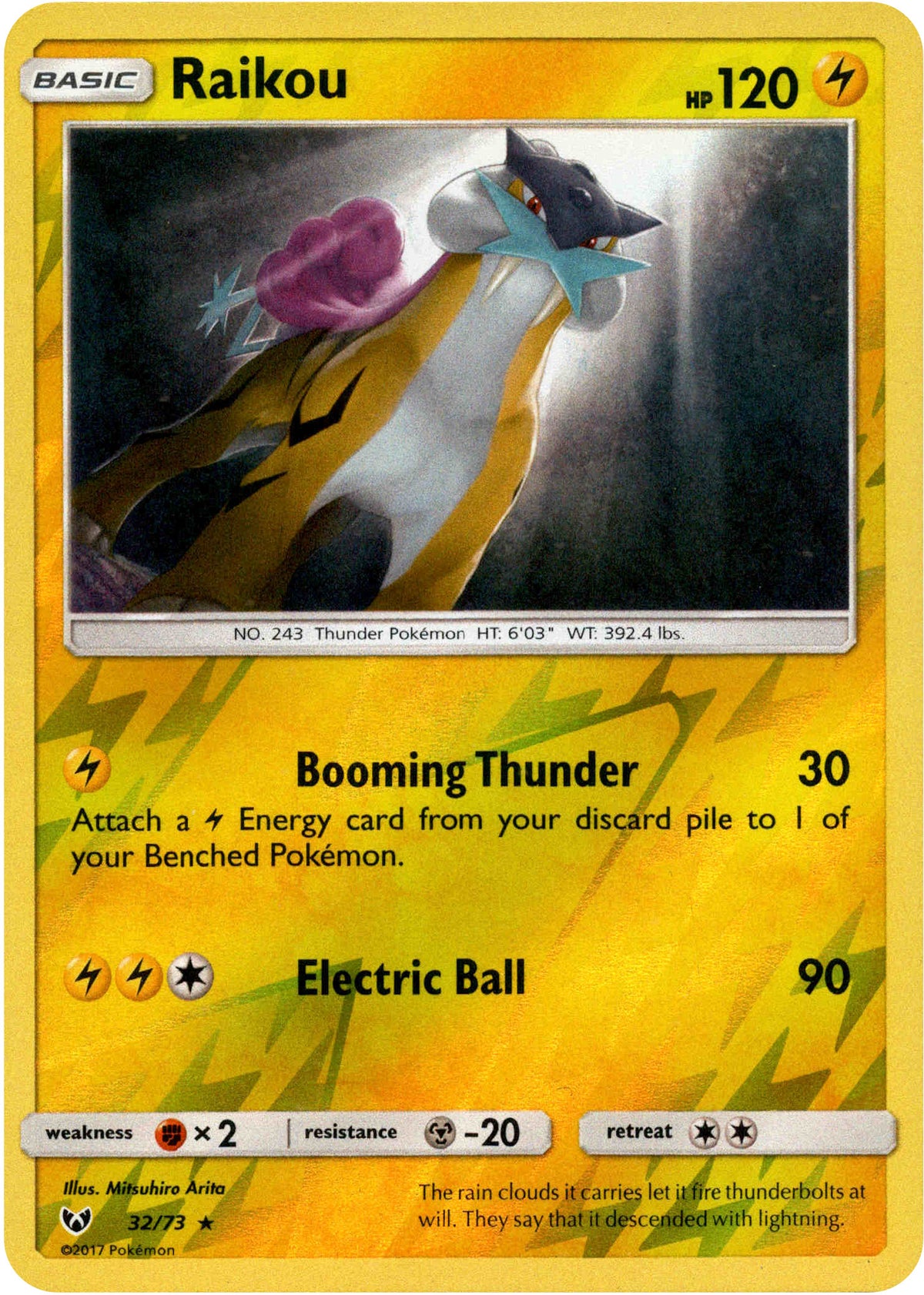 Raikou - 32/73 - Shining Legends - Reverse Holo - Card Cavern