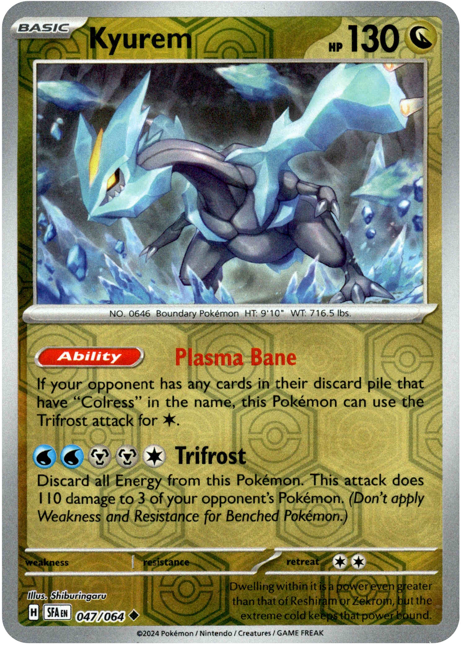 Kyurem - 047/064 - Shrouded Fable - Reverse Holo - Card Cavern