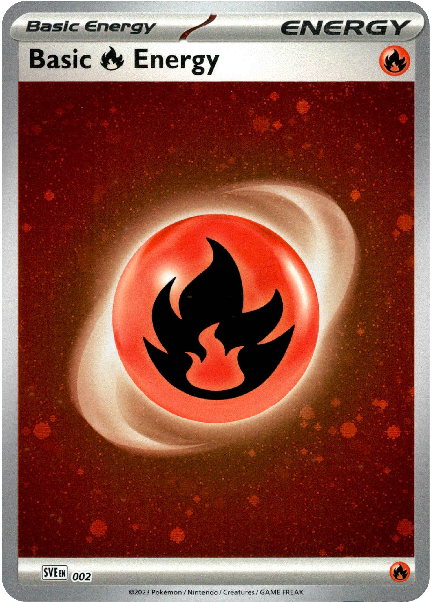 Basic Fire Energy - 002 - Scarlet & Violet 151 - Galaxy Holo - Card Cavern