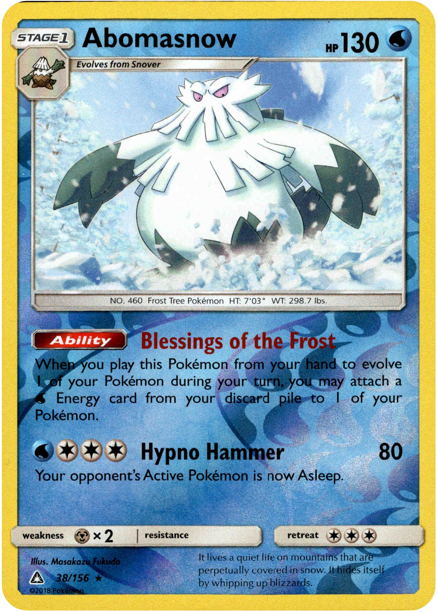 Abomasnow - 38/156 - Ultra Prism - Reverse Holo - Card Cavern