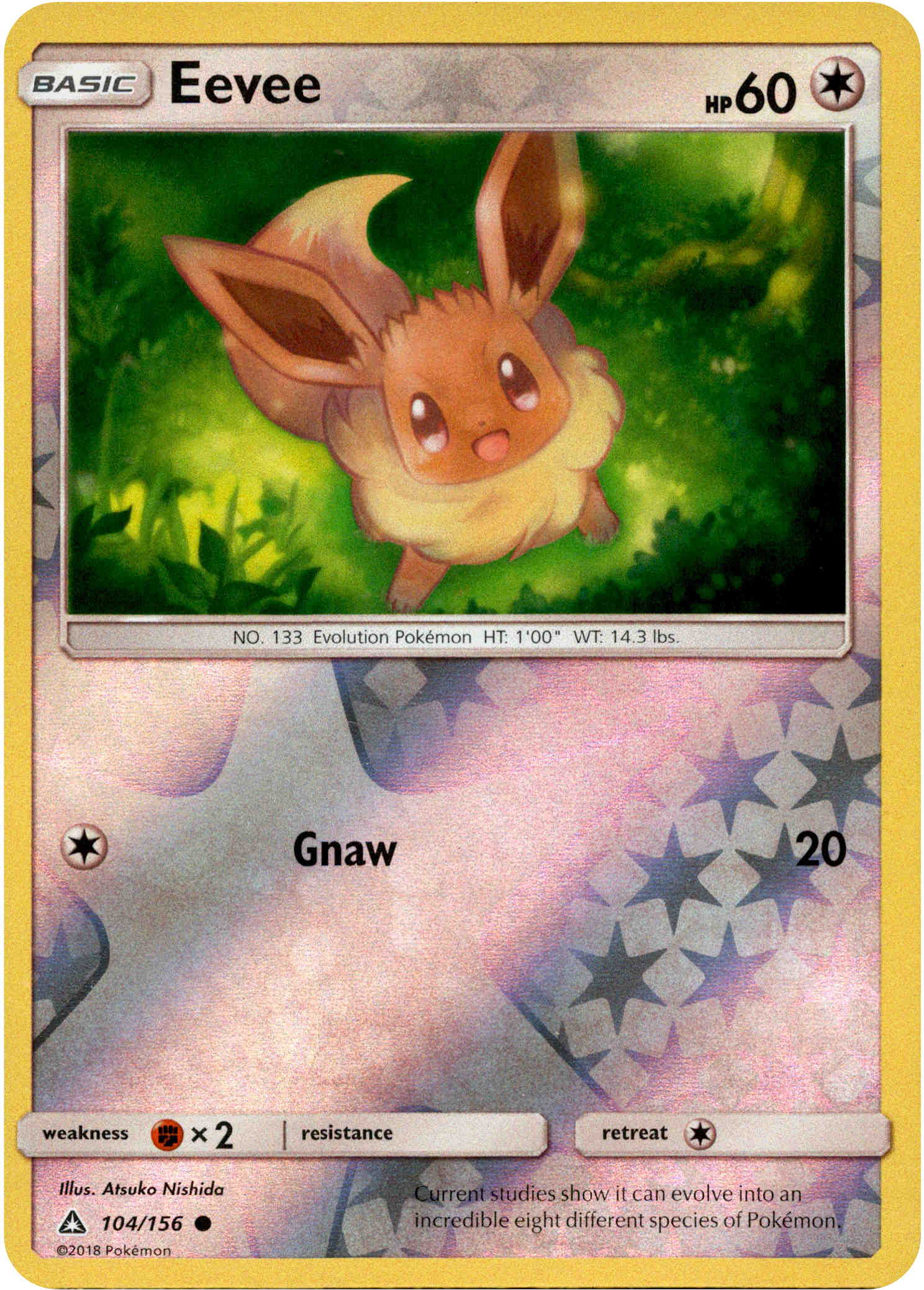 Eevee - 104/156 - Ultra Prism - Reverse Holo - Card Cavern