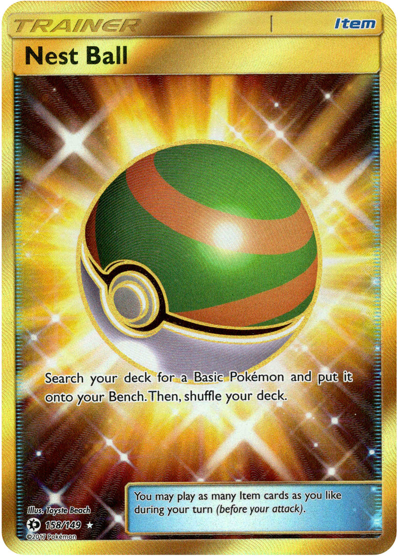 Nest Ball Secret Rare - 158/149 - Sun & Moon - Holo Card Cavern Trading Cards, LLC Nest Ball Secret Rare - 158/149 - Sun & Moon - Holo Card Cavern Trading Cards, LLC