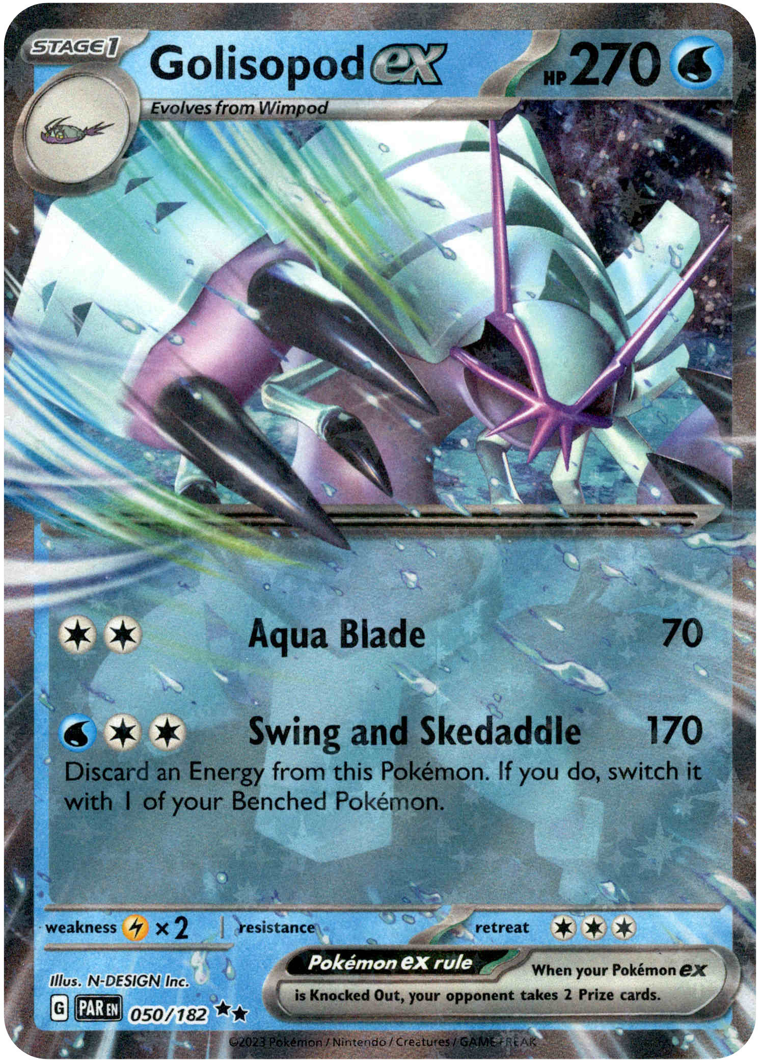 Golisopod ex - 050/182 - Paradox Rift - Holo - Card Cavern