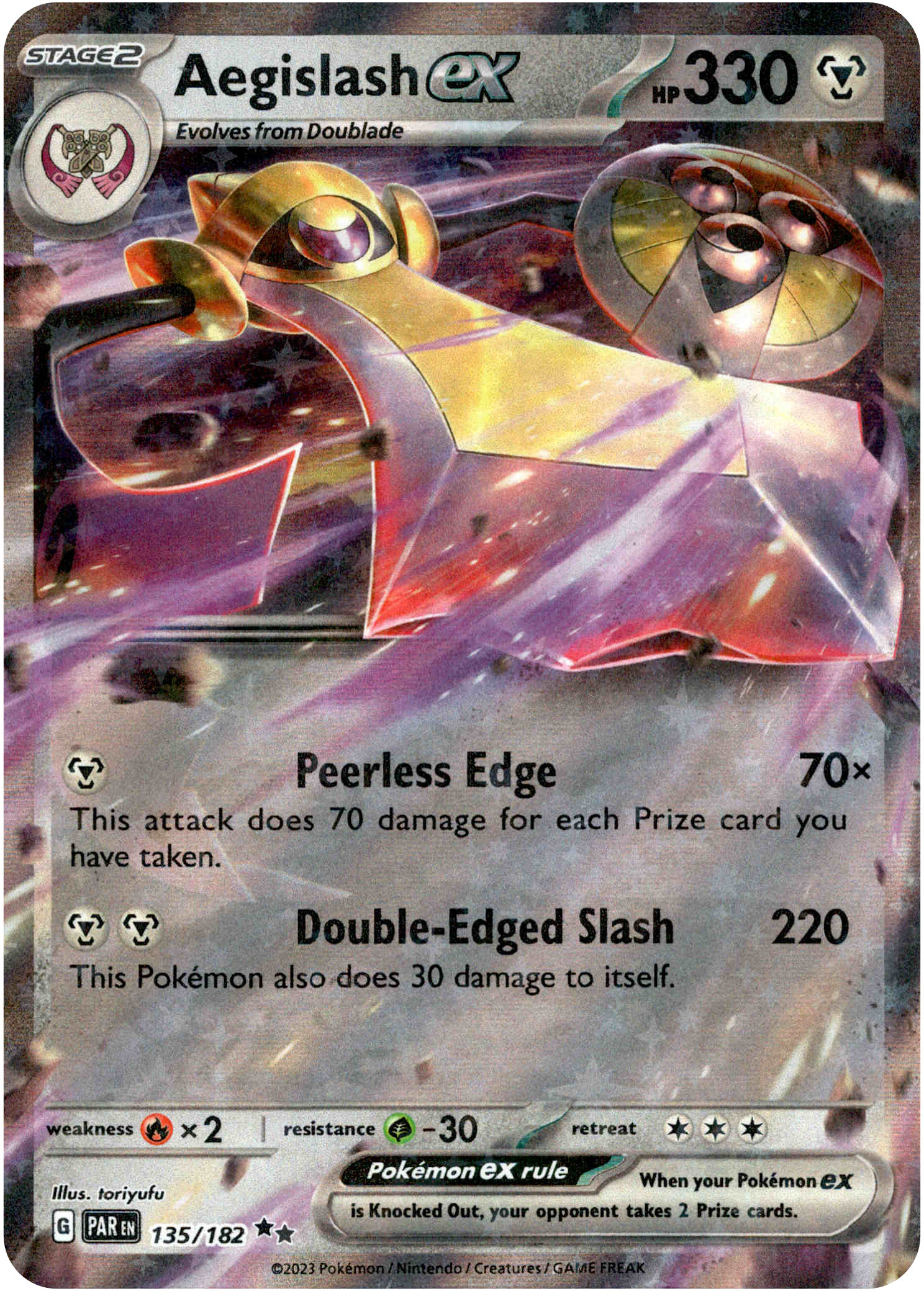 Aegislash ex - 135/182 - Paradox Rift - Holo - Card Cavern