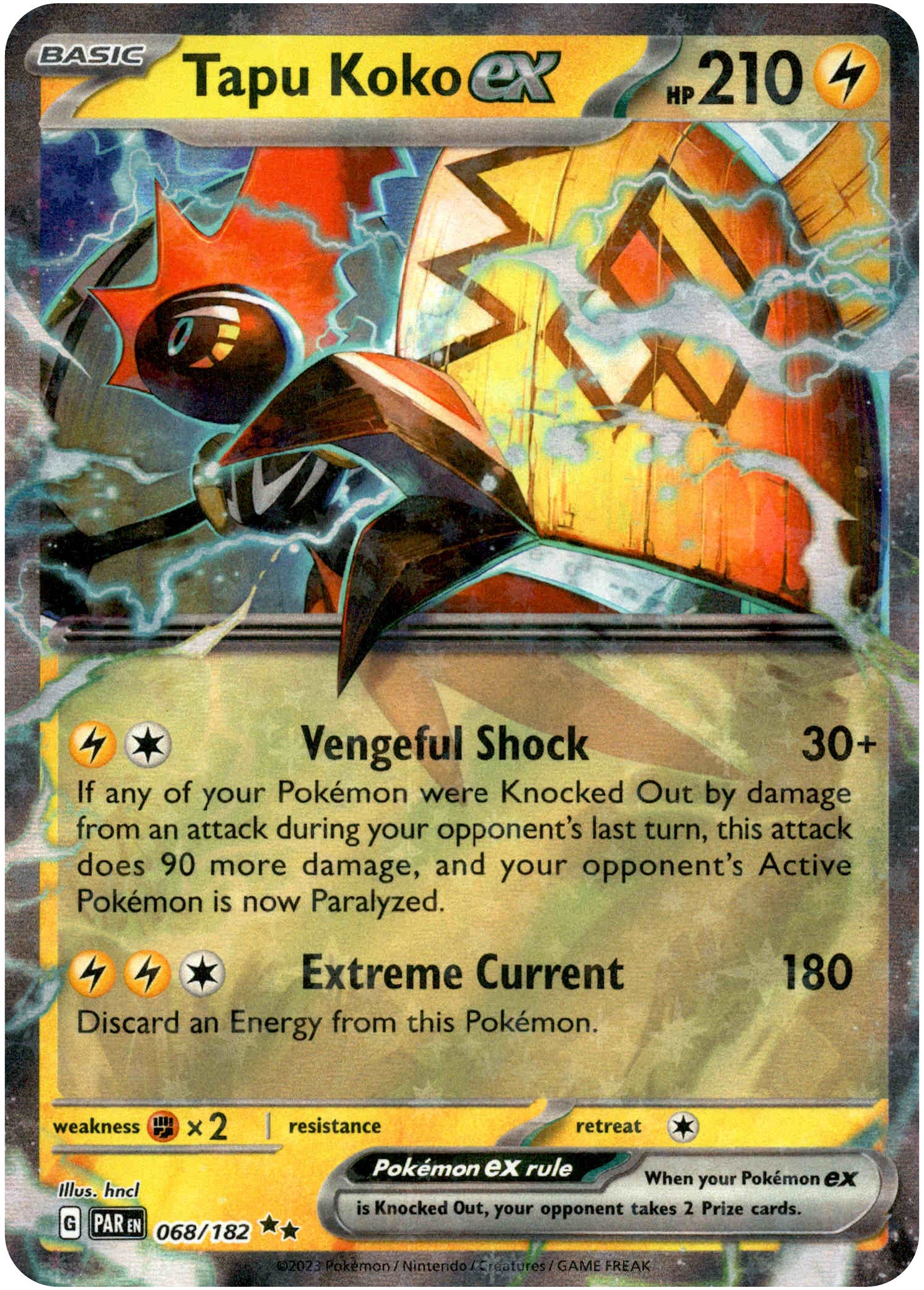 Tapu Koko ex - 068/182 - Paradox Rift - Holo - Card Cavern