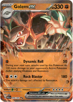 Golem ex - 076/165 - Scarlet & Violet 151 - Card Cavern
