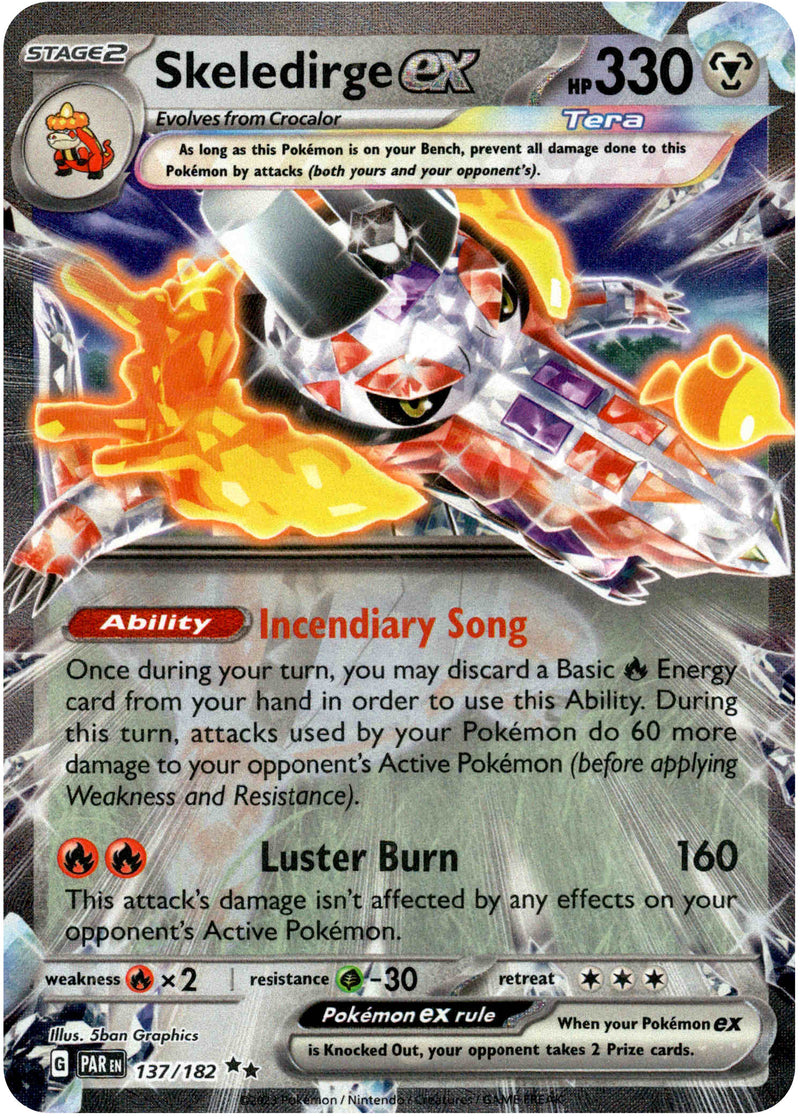 Skeledirge ex - 137/182 - Paradox Rift - Holo - Card Cavern