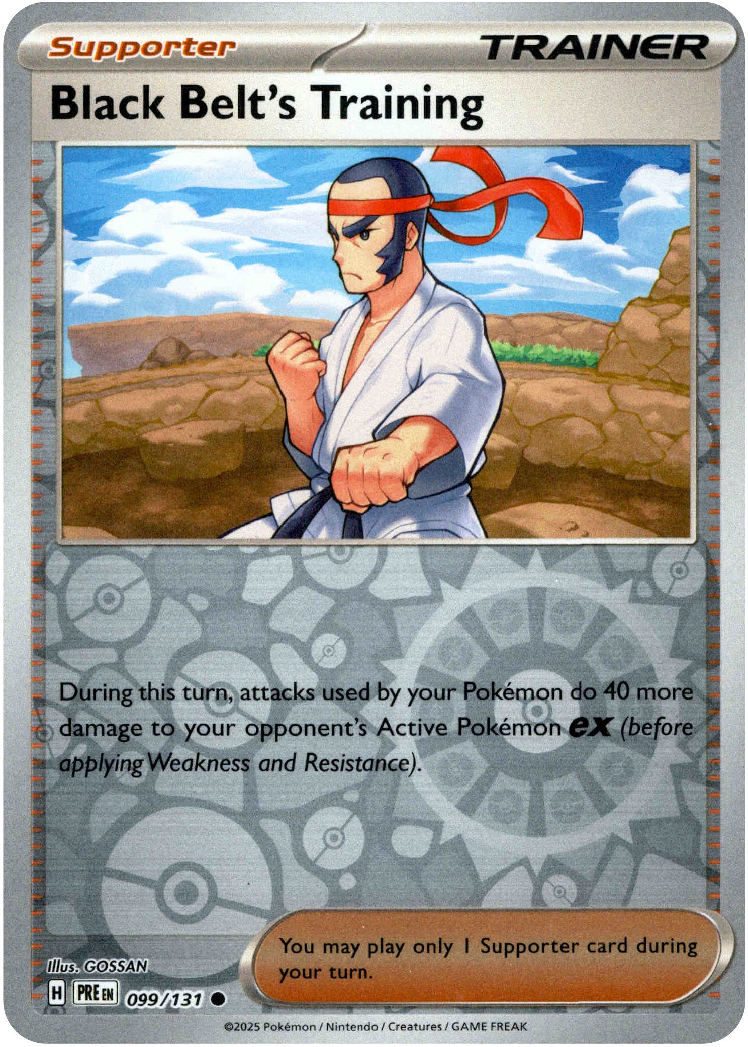 Black Belt's Training - 099/131 - Prismatic Evolutions - Reverse Holo - Card Cavern