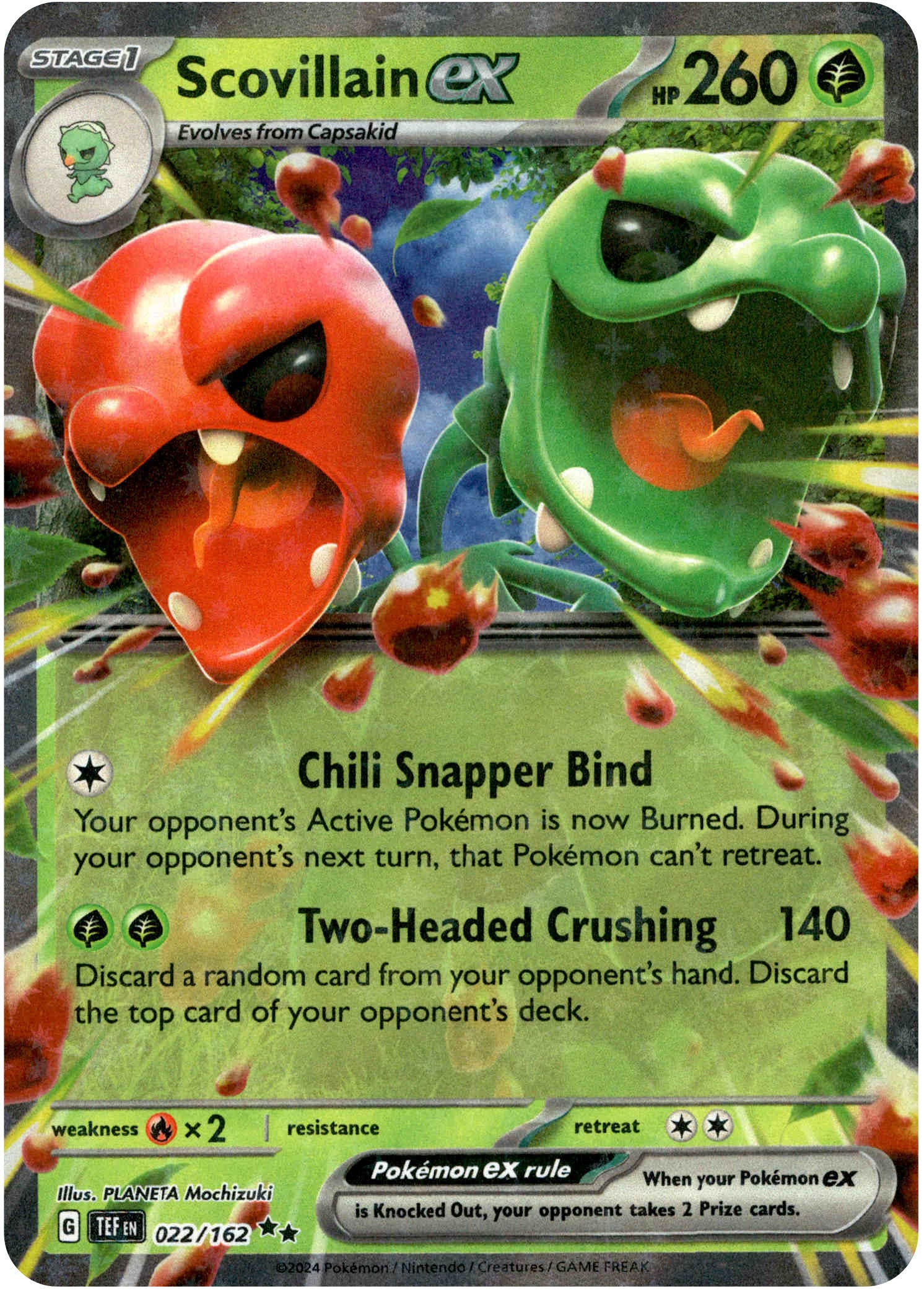 Scovillain ex - 022/162 - Temporal Forces - Holo - Card Cavern