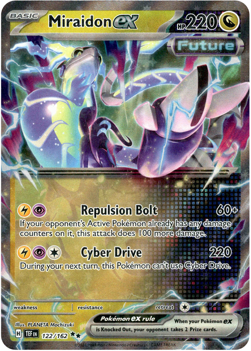 miraidon pokemon card holographic Pokemon Scarlet & Violet Temporal Forces Double Rare Miraidon ex #122