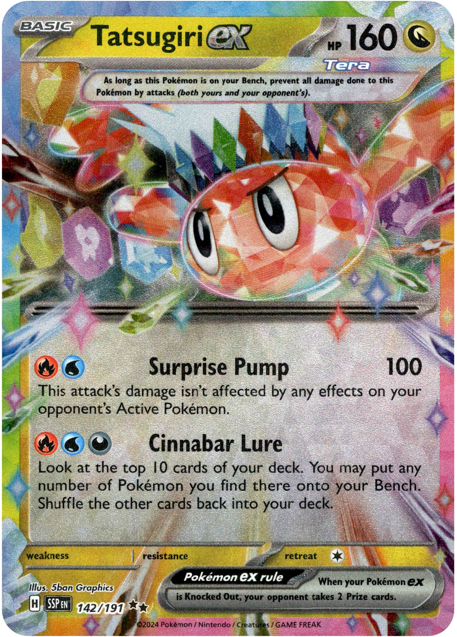 Tatsugiri ex - 142/191 - Surging Sparks - Holo - Card Cavern