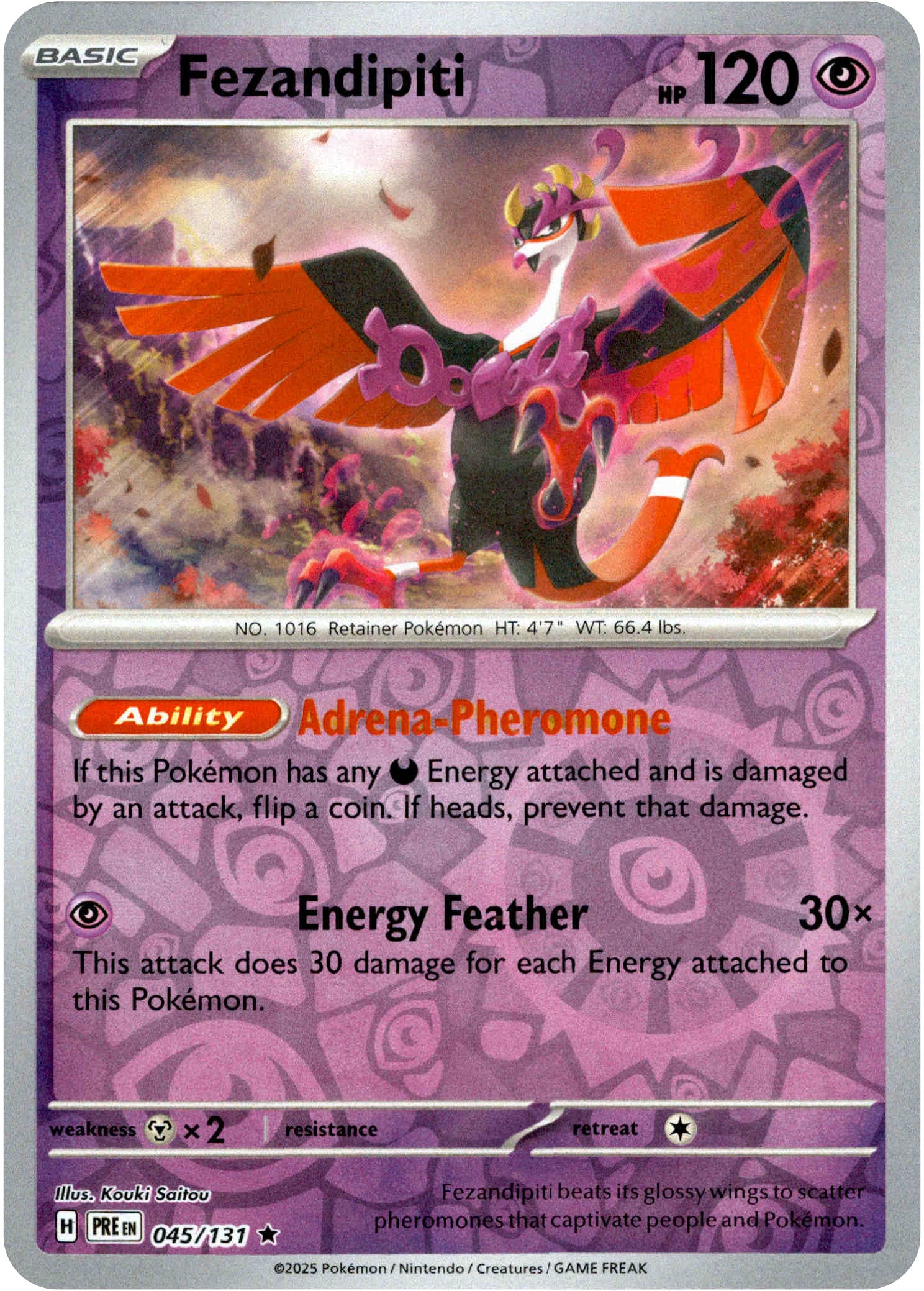 Fezandipiti - 045/131 - Prismatic Evolutions - Reverse Holo - Card Cavern