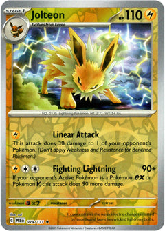 Jolteon - 029/131 - Prismatic Evolutions - Reverse Holo - Card Cavern