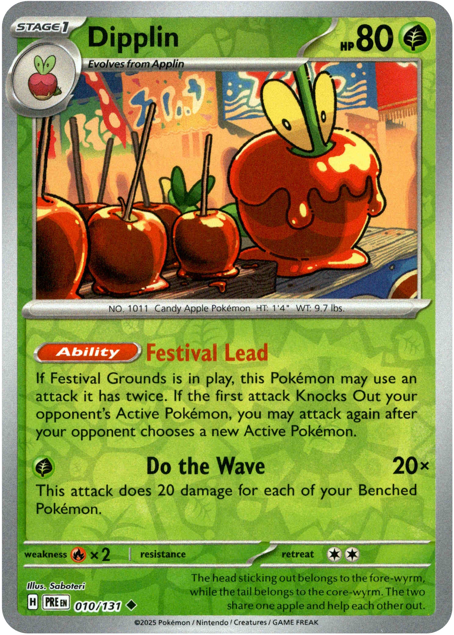 Dipplin - 010/131 - Prismatic Evolutions - Reverse Holo - Card Cavern
