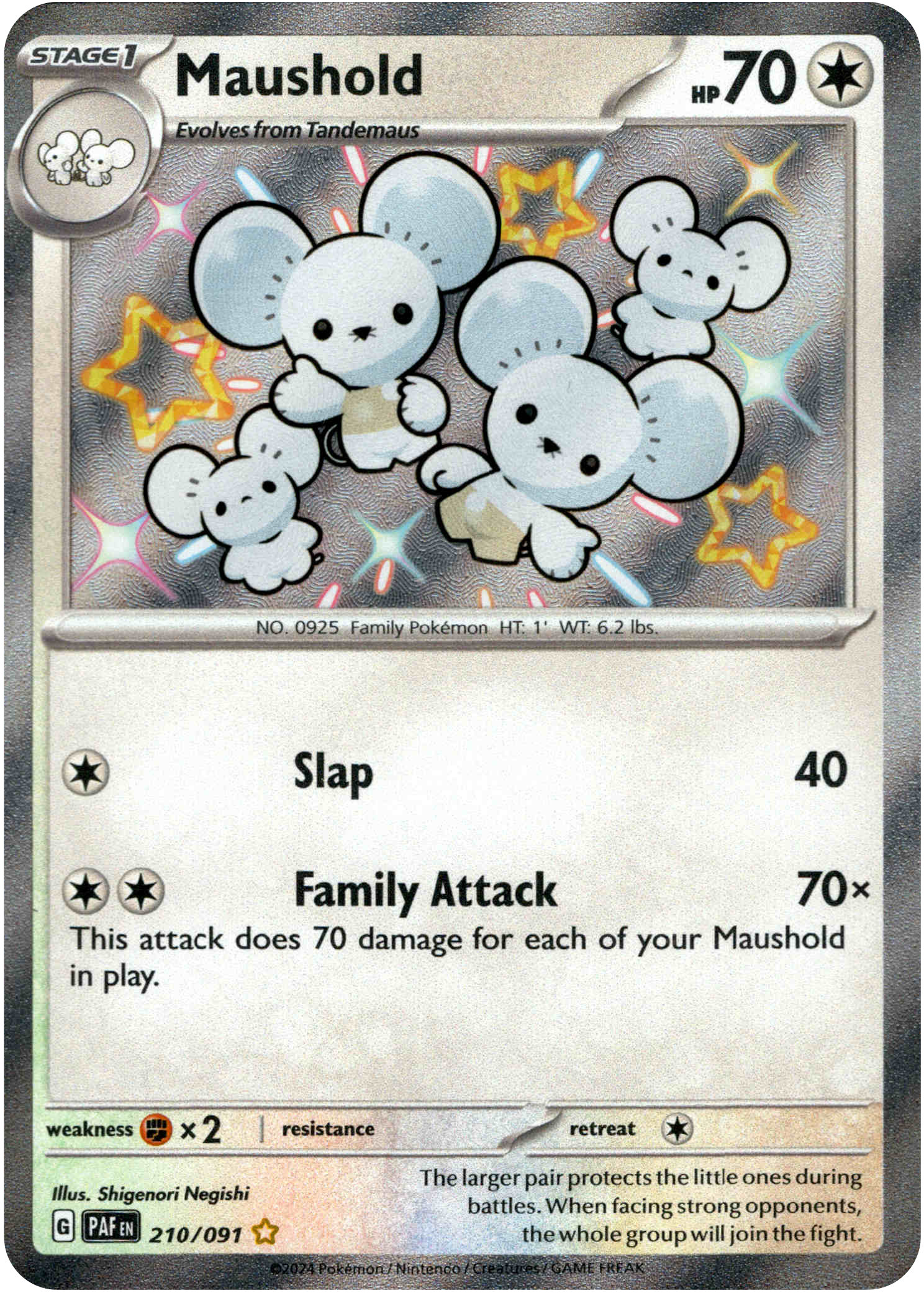 Maushold - 210/091 - Paldean Fates - Holo - Card Cavern