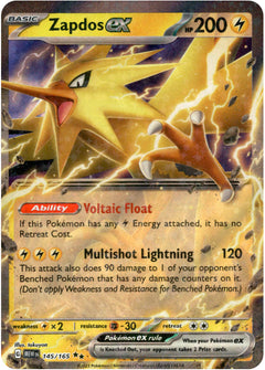 Zapdos ex - 145/165 - Scarlet & Violet 151 - Card Cavern