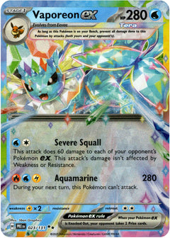 Vaporeon ex - 023/131 - Prismatic Evolutions - Holo - Card Cavern