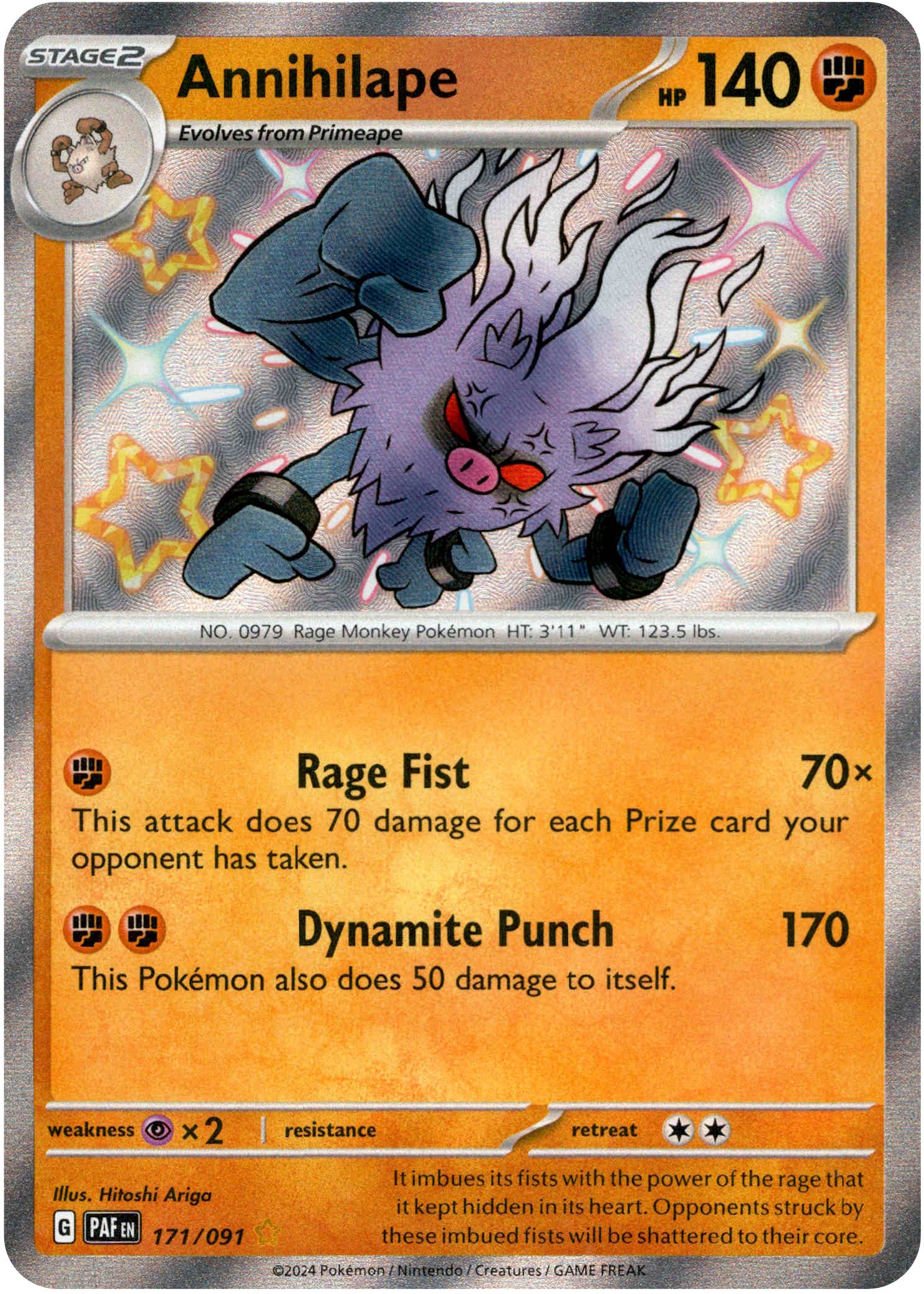 Annihilape - 171/091 - Paldean Fates - Holo - Card Cavern