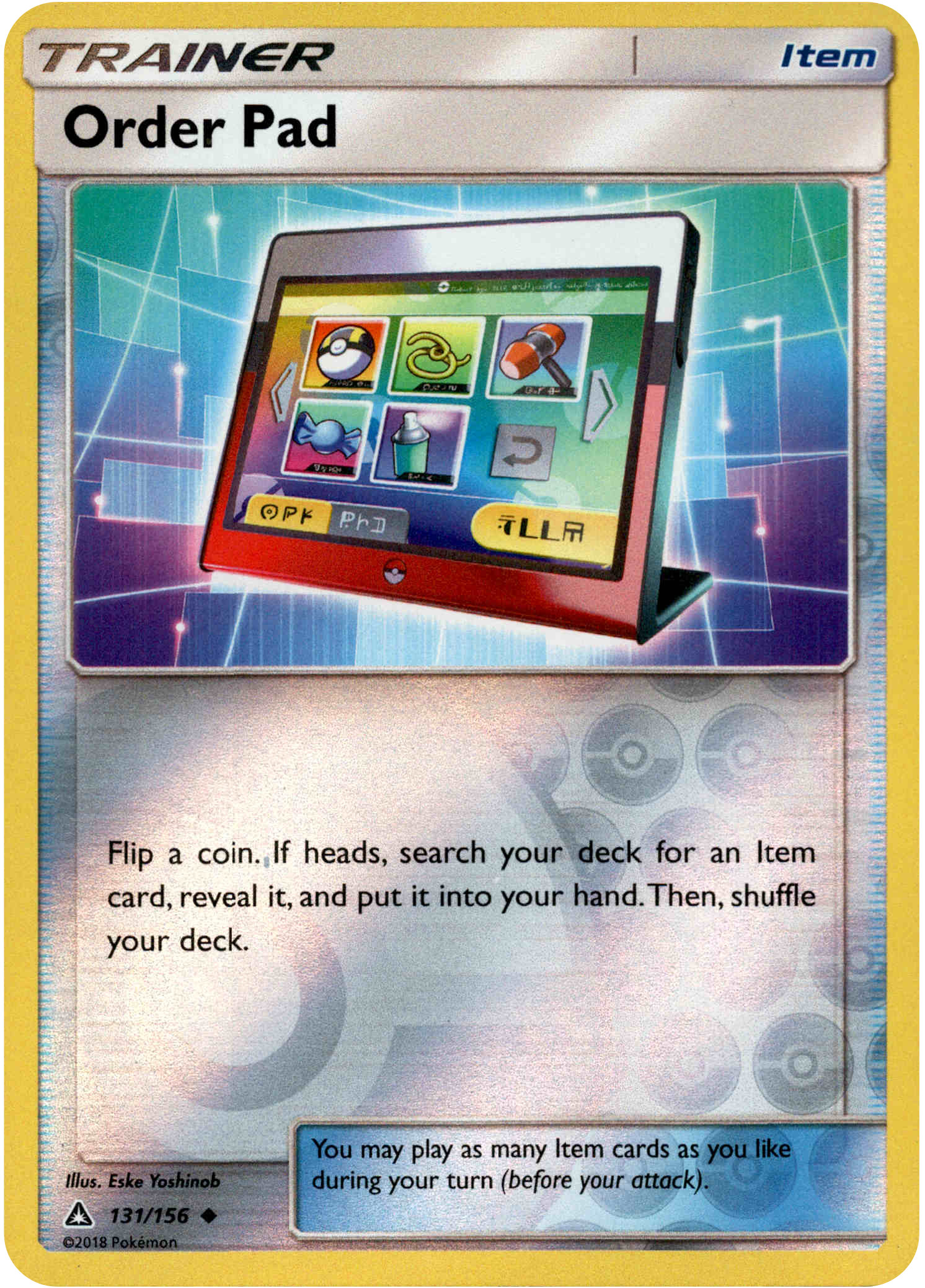 Order Pad - 131/156 - Ultra Prism - Reverse Holo - Card Cavern