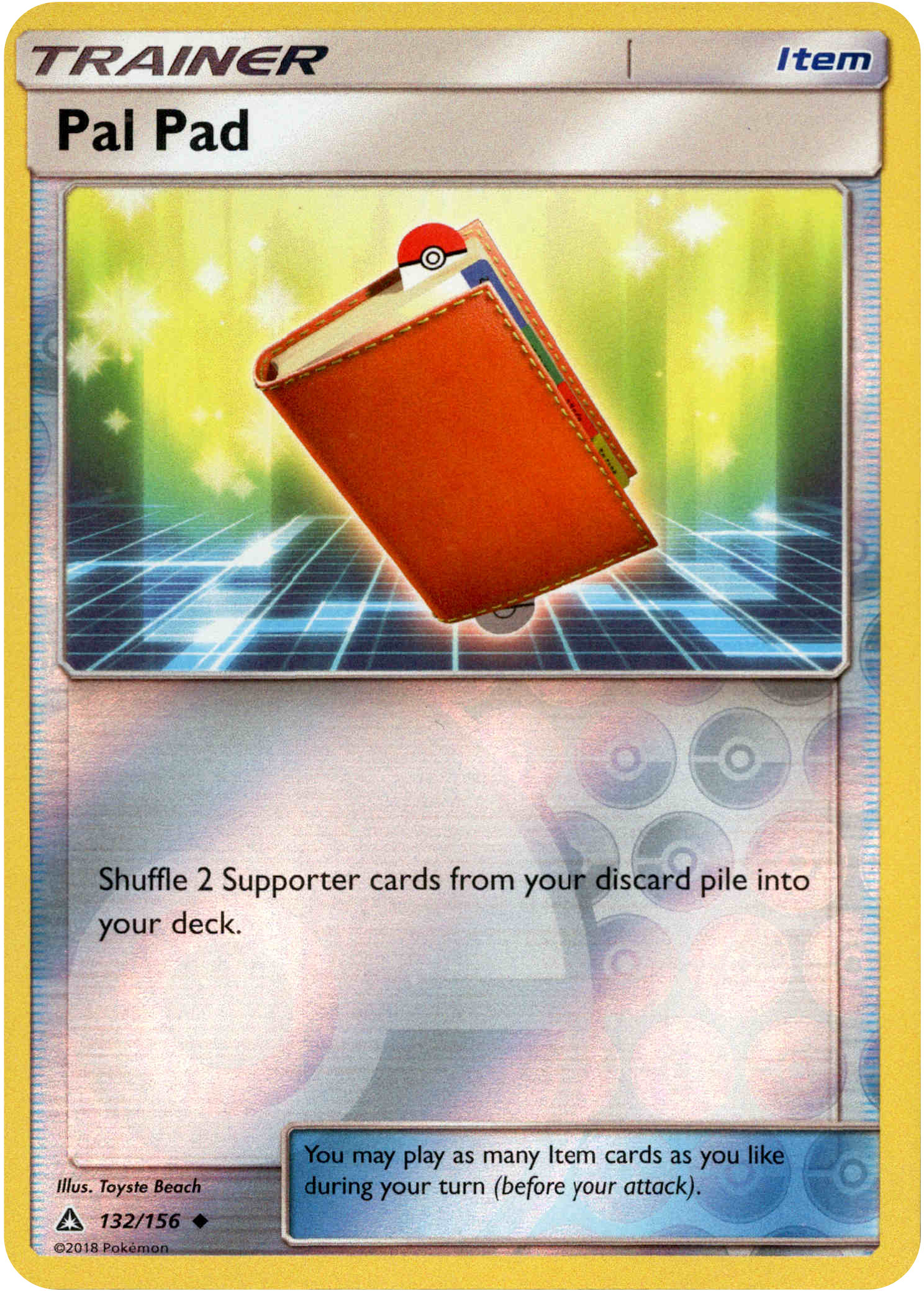 Pal Pad - 132/156 - Ultra Prism - Reverse Holo - Card Cavern