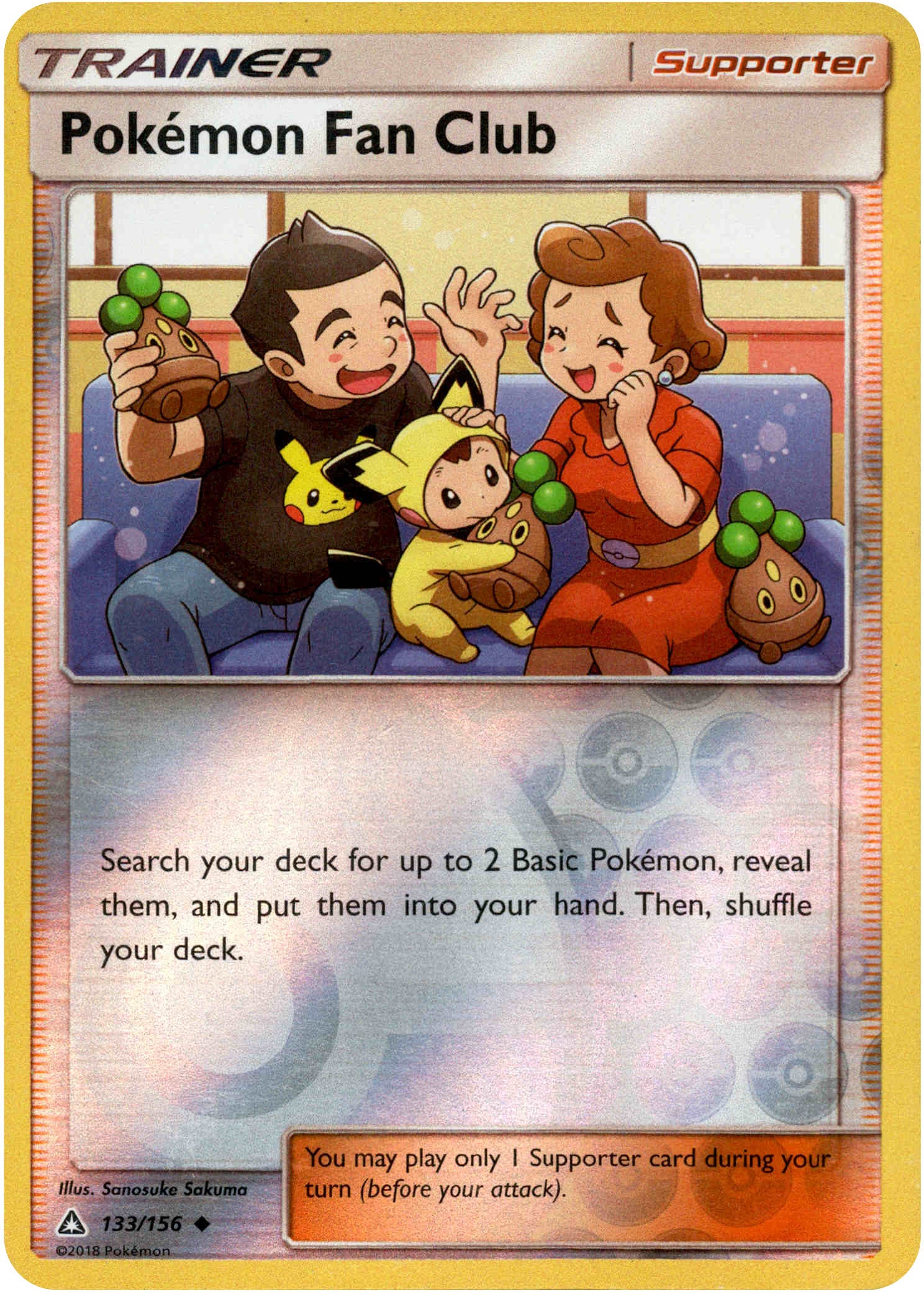 Pokemon Fan Club - 133/156 - Ultra Prism - Reverse Holo - Card Cavern