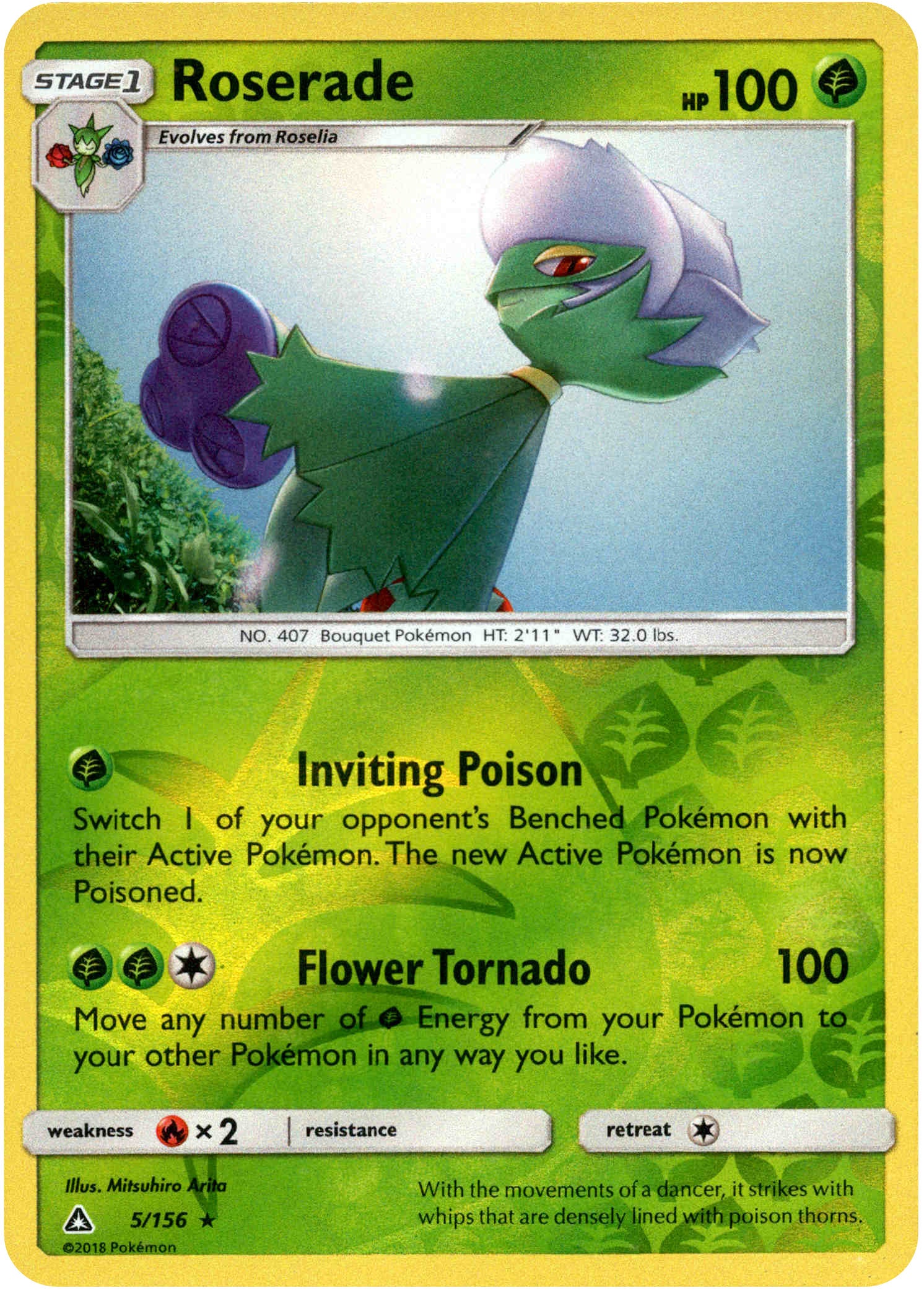 Roserade - 5/156 - Ultra Prism - Reverse Holo - Card Cavern