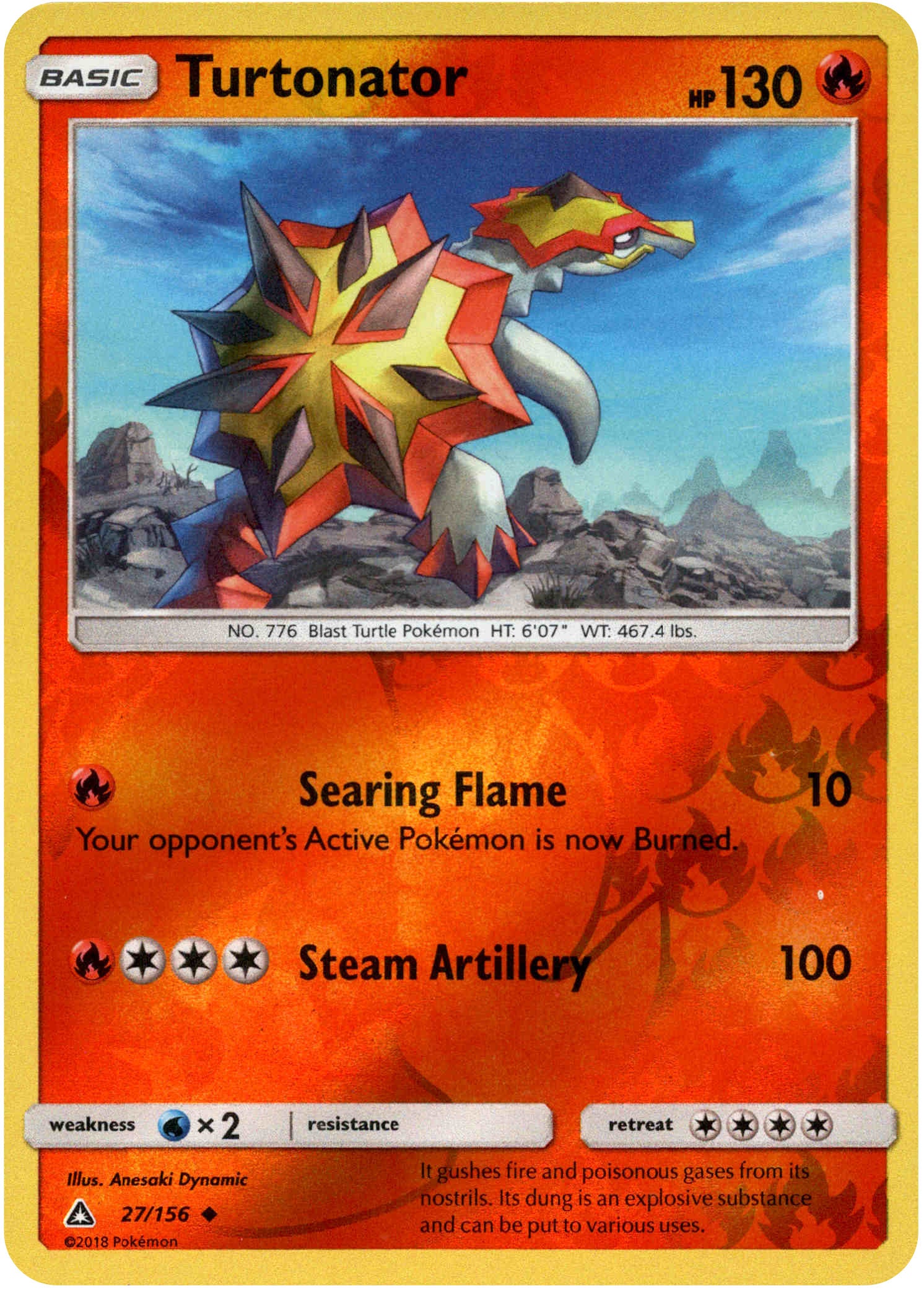 Turtonator - 27/156 - Ultra Prism - Reverse Holo - Card Cavern