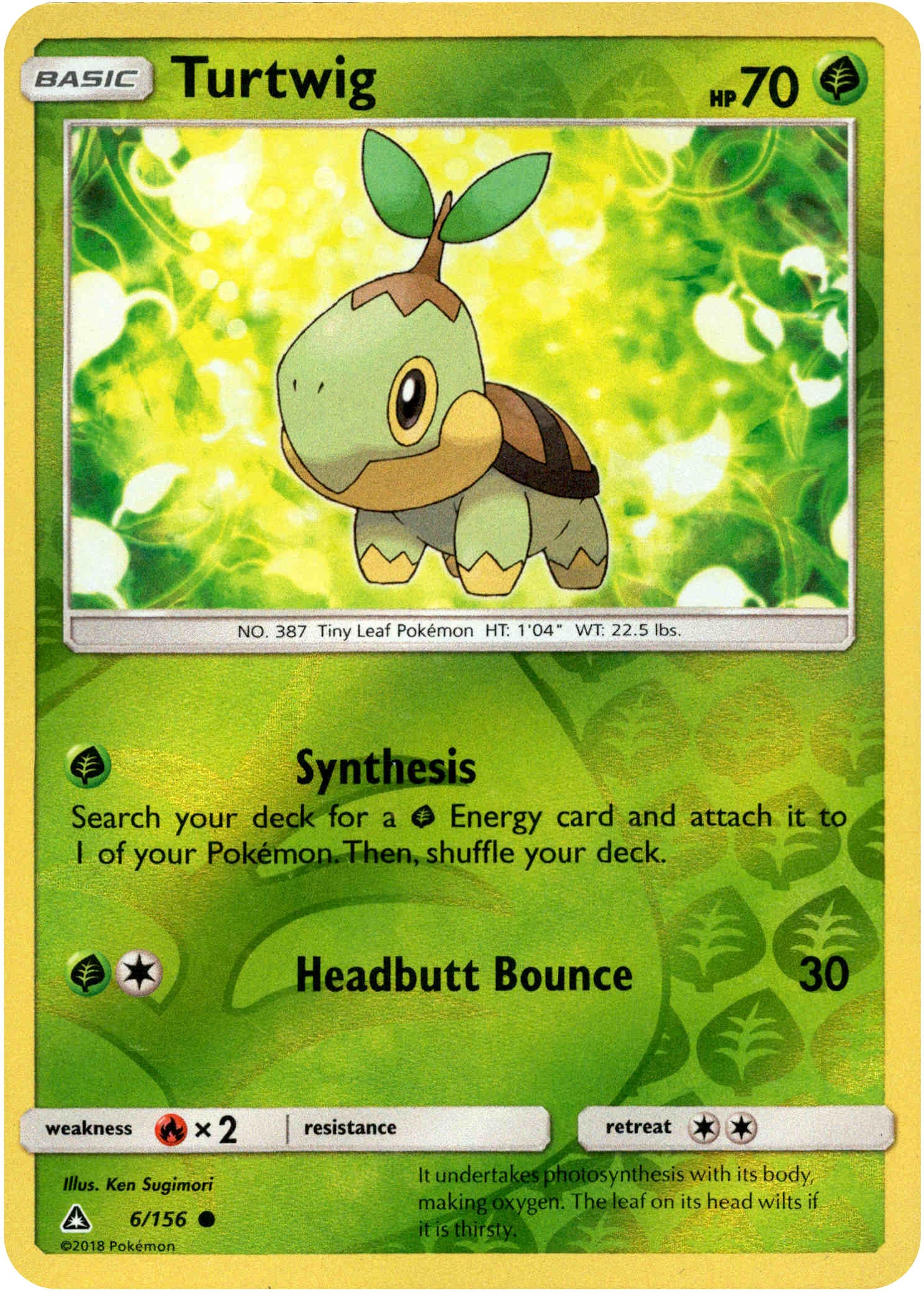 Turtwig - 6/156 - Ultra Prism - Reverse Holo - Card Cavern