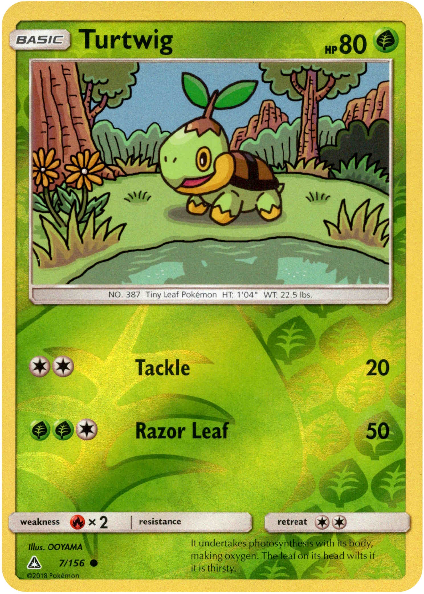 Turtwig - 7/156 - Ultra Prism - Reverse Holo - Card Cavern
