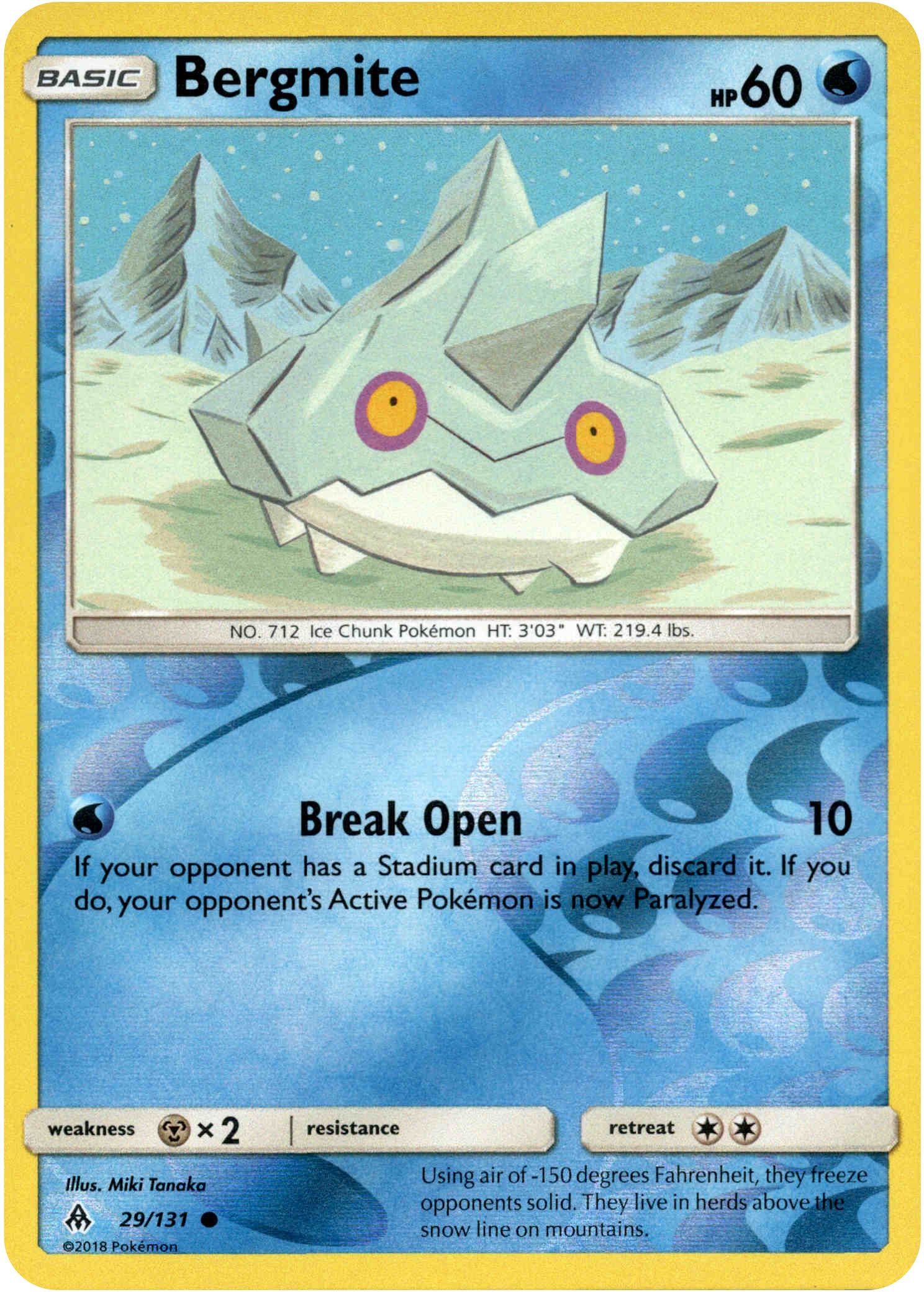 Bergmite - 29/131 - Forbidden Light - Reverse Holo - Card Cavern