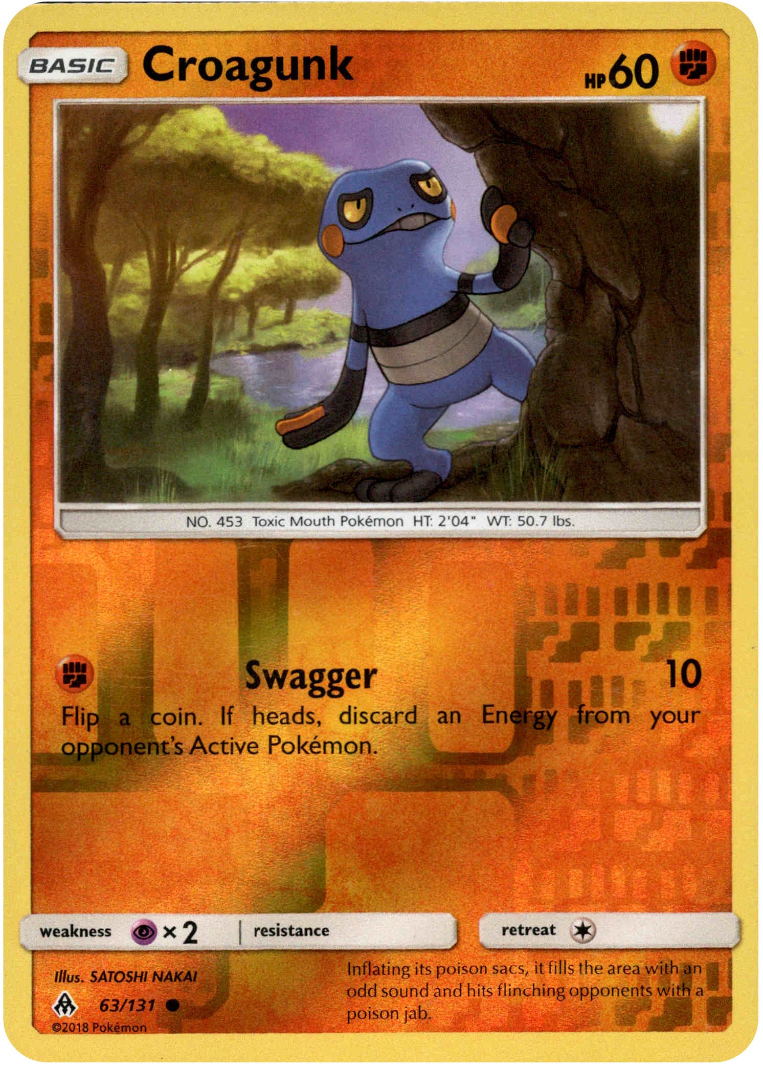 Croagunk - 63/131 - Forbidden Light - Reverse Holo - Card Cavern
