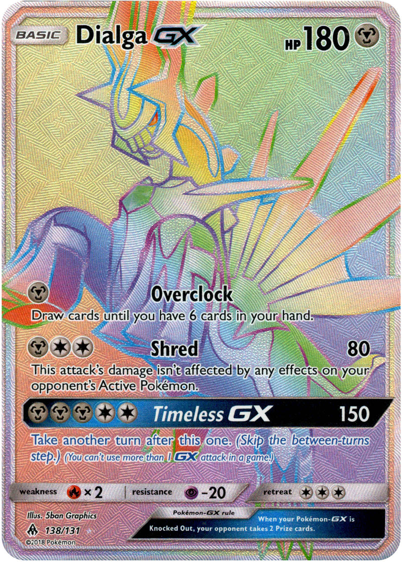 Pokemon: Dialga GX (Secret) - 138/131 - Forbidden Light Lightly Played Pokemon: Dialga GX (Secret) - 138/131 - Forbidden Light Lightly Played