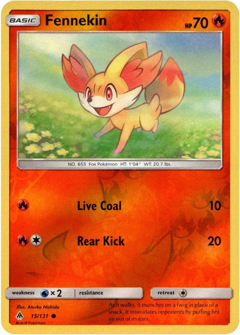 fennekin holographic pokemon card Pokemon Forbidden Light Fennekin #15