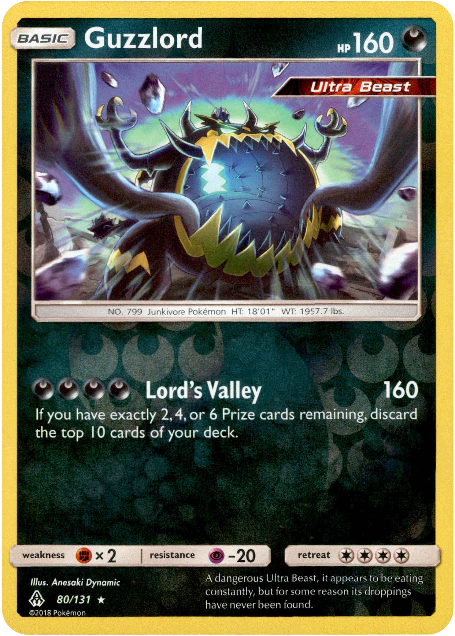 Guzzlord - 80/131 - Forbidden Light - Reverse Holo - Card Cavern