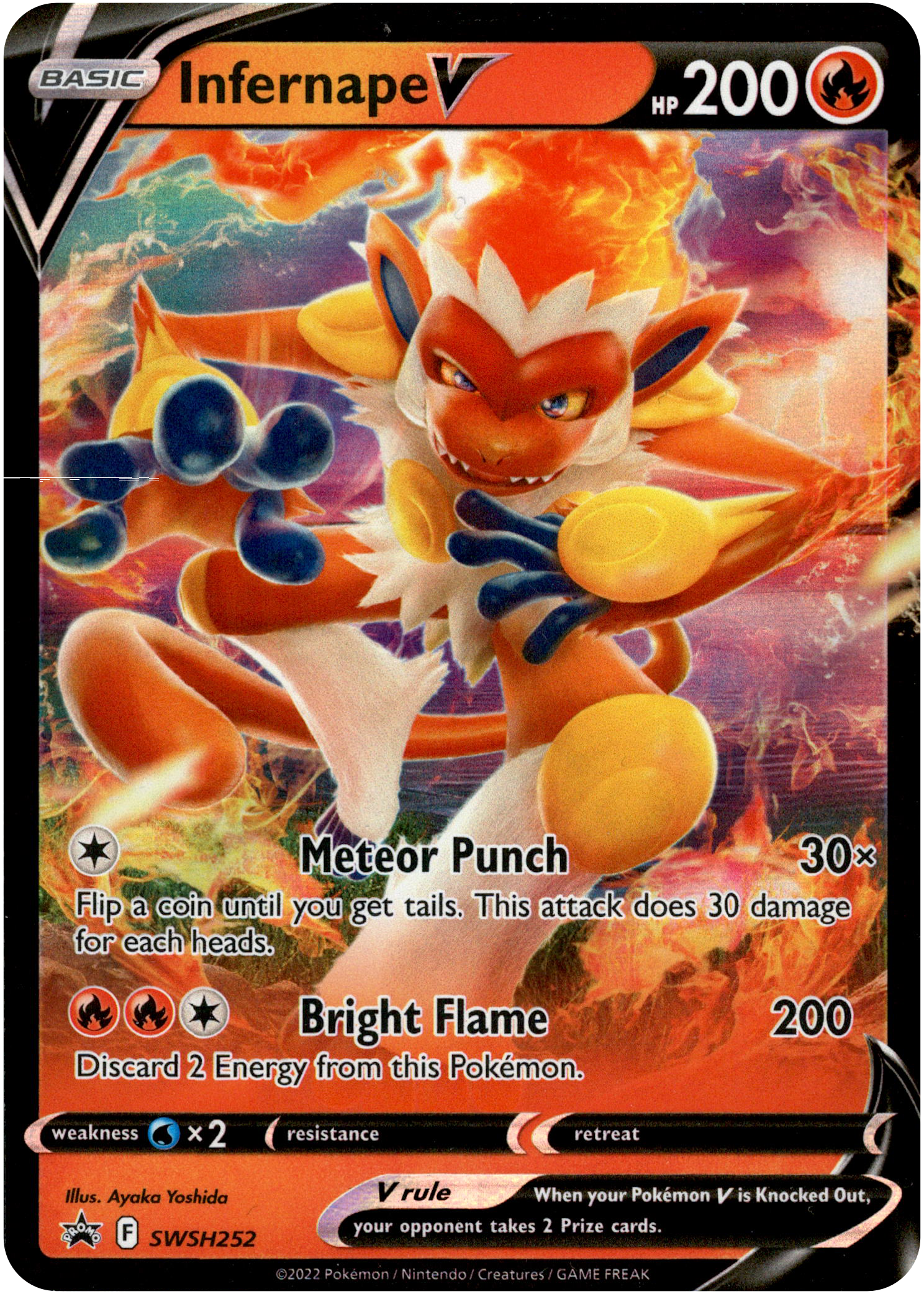 Infernape V - SWSH252 - Sword & Shield Promo - Card Cavern