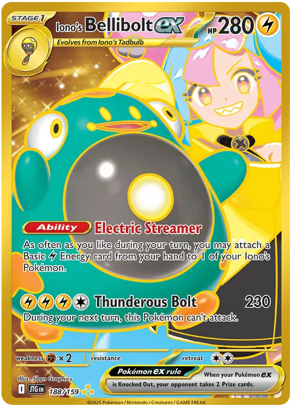 Iono's Bellibolt ex - 188/159 - Journey Together - Holo - Card Cavern