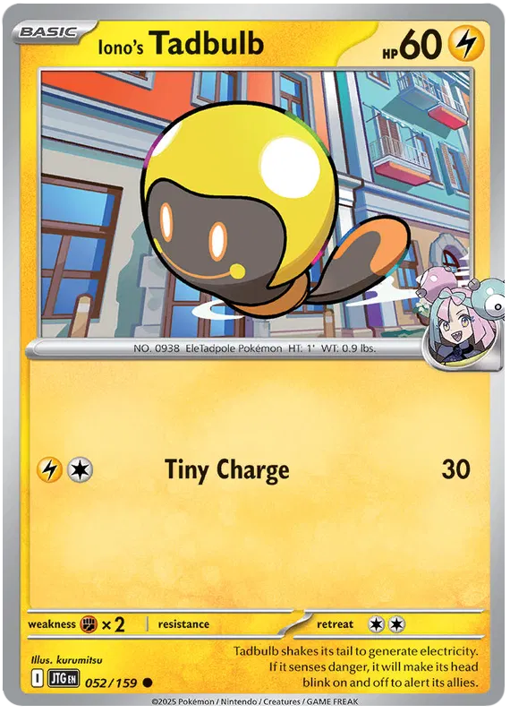 Iono's Tadbulb - 052/159 - Journey Together - Card Cavern