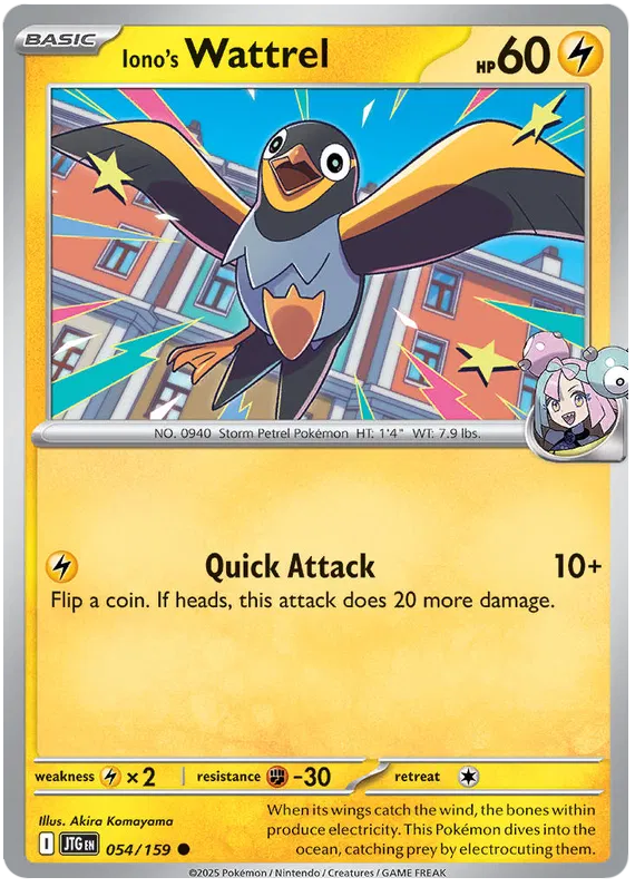 Iono's Wattrel - 054/159 - Journey Together - Card Cavern