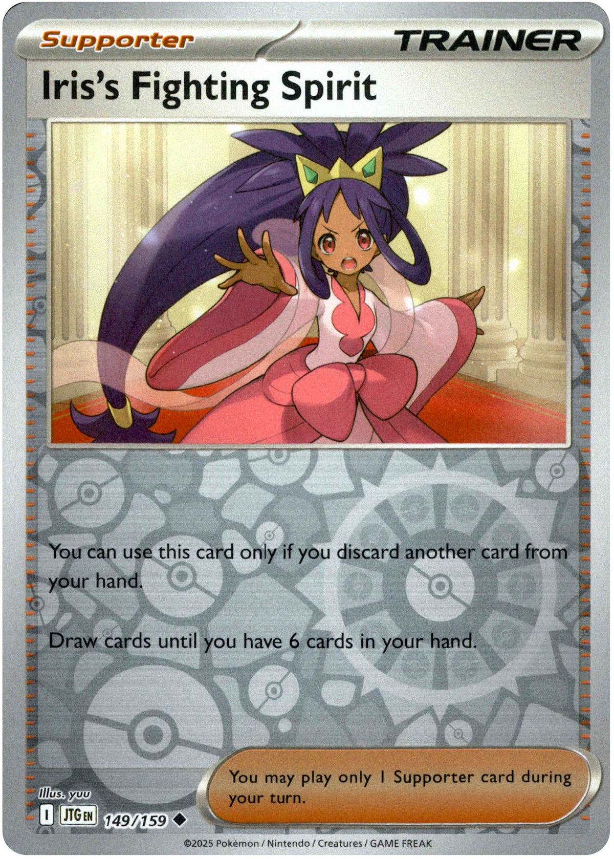 Iris's Fighting Spirit - 149/159 - Journey Together - Reverse Holo - Card Cavern