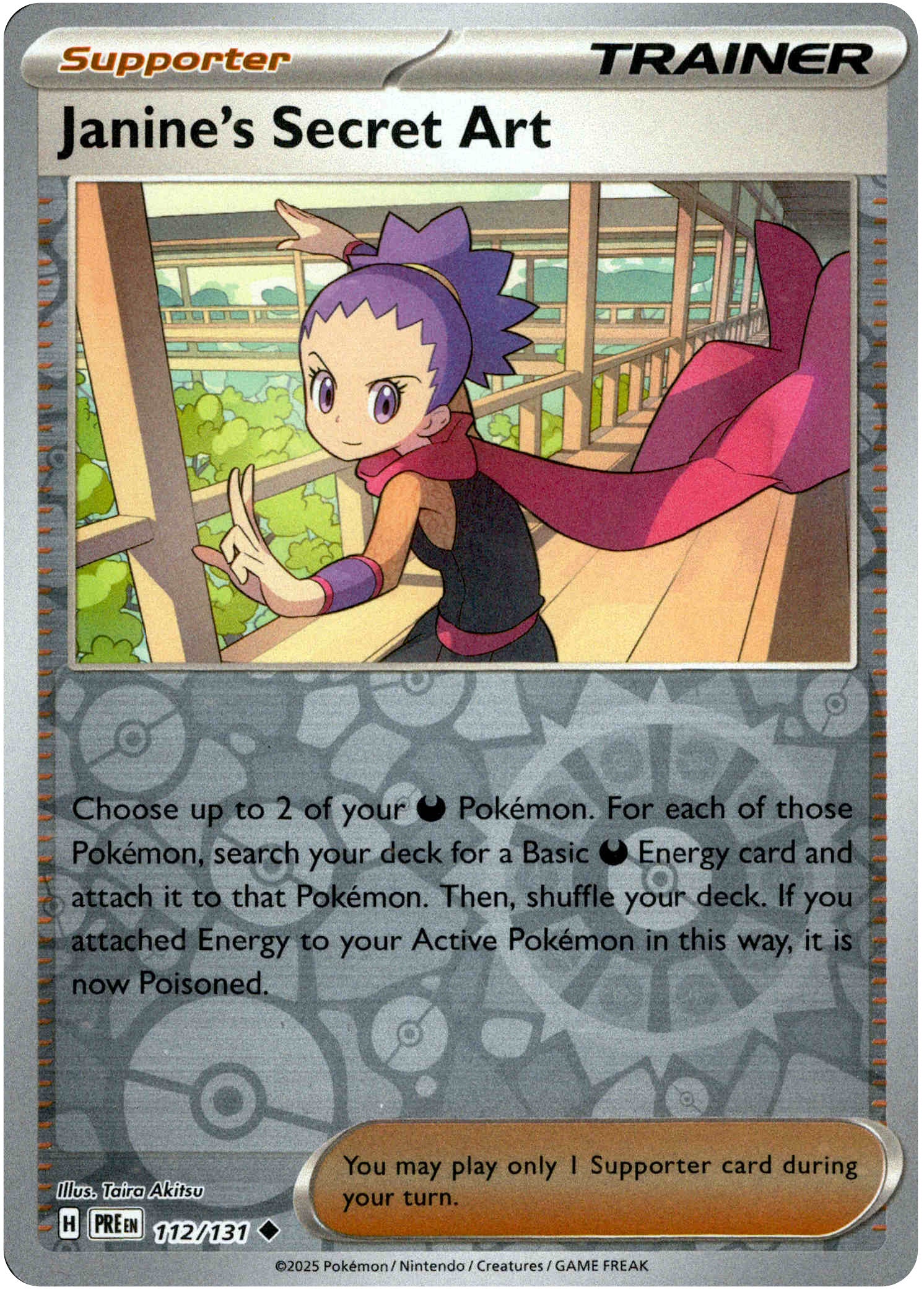 Janine's Secret Art - 112/131 - Prismatic Evolutions - Reverse Holo - Card Cavern