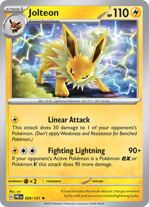 Jolteon - 029/131 - Prismatic Evolutions - Holo - Card Cavern