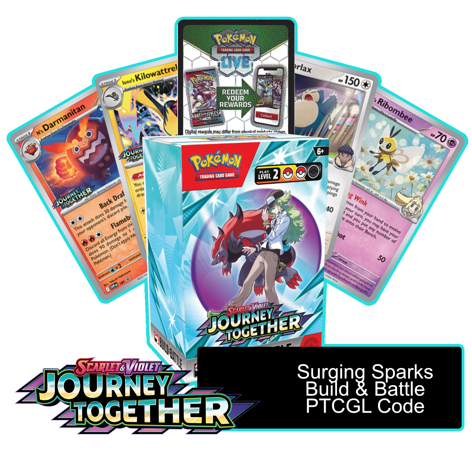 Journey Together Build & Battle Box - 1 of 4 Promos - PTCGL Code - Card Cavern