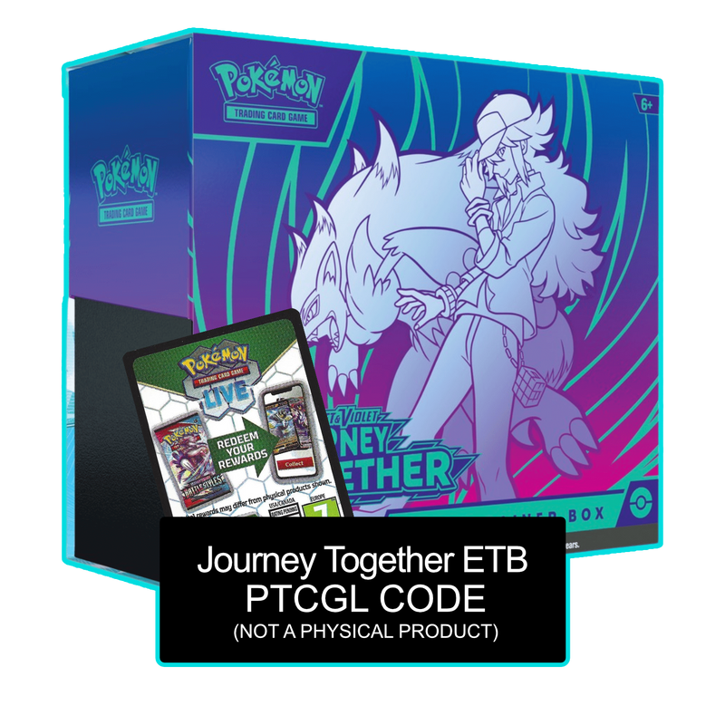 Journey Together ETB - PTCGL Code Card Cavern Trading Cards, LLC Journey Together ETB - PTCGL Code Card Cavern Trading Cards, LLC