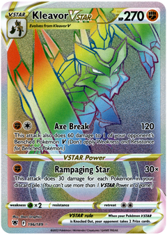 Kleavor VSTAR Hyper Rare - 196/189 - Astral Radiance - Holo - Card Cavern