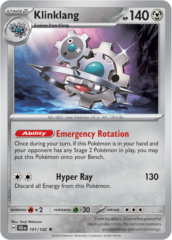 stellar crown pokémon tcg card value Klinklang - 101/142 - Stellar Crown